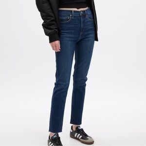 Gap Slim Mid Rise Dark Wash Slim Fit Straight Leg Jeans 2